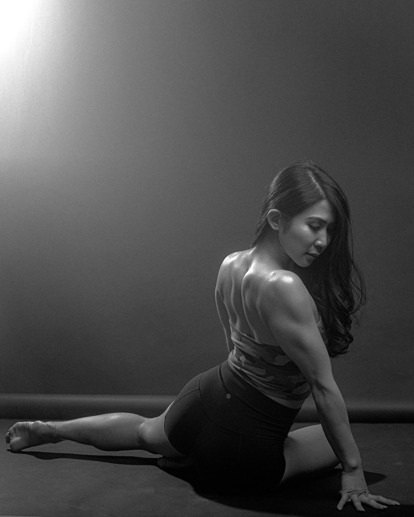 Member in a seated stretch